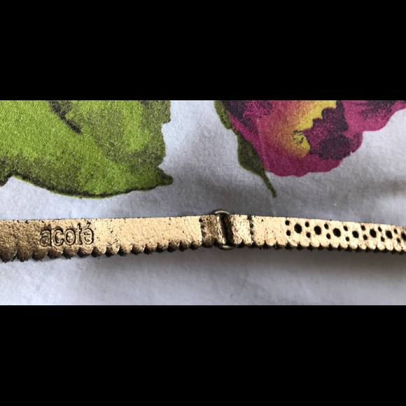 Cotelac gold leather wrap-around belt from Paris - Picture 3 of 4